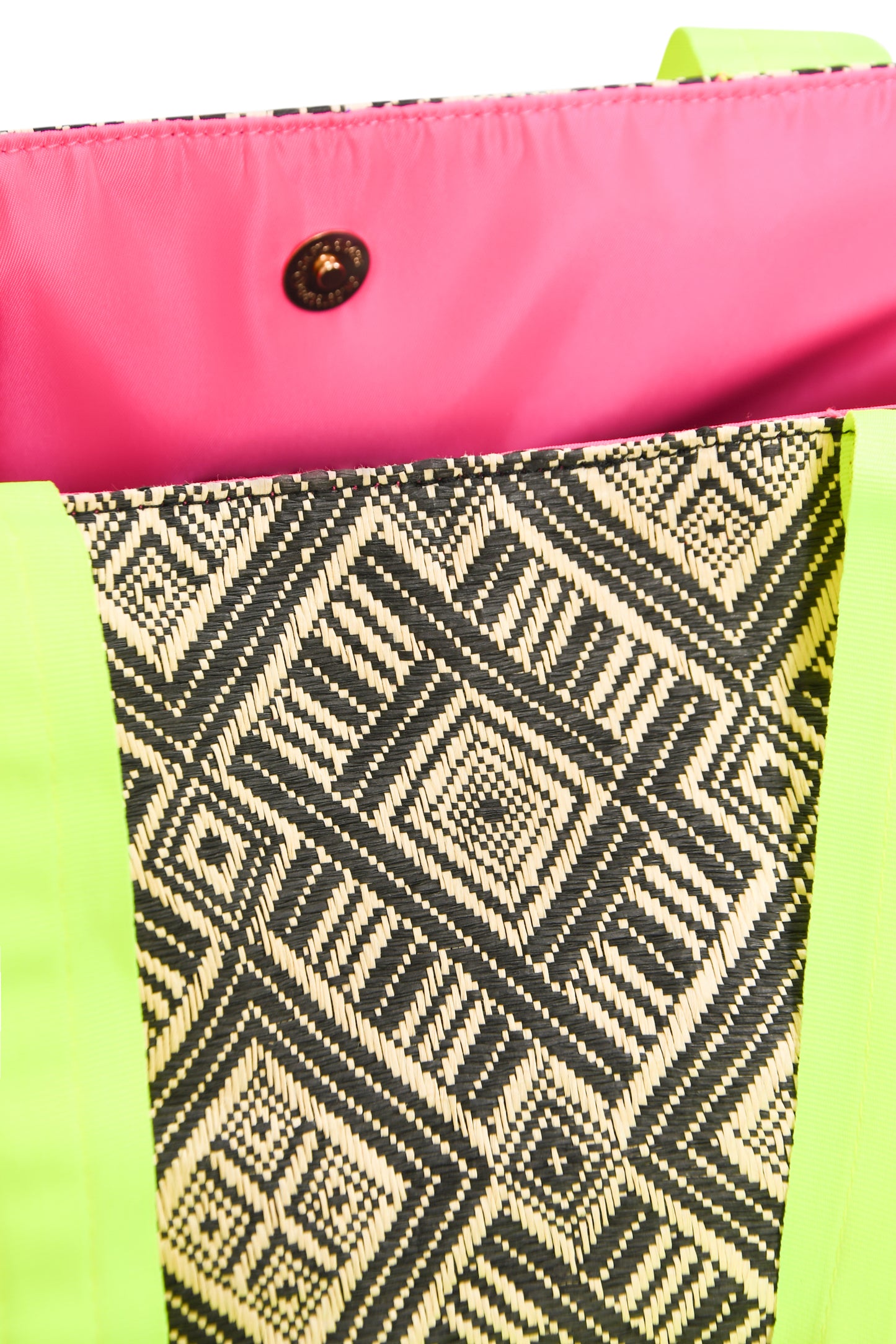 GEO LUX BEACH BAG - BLACK AND YELLOW