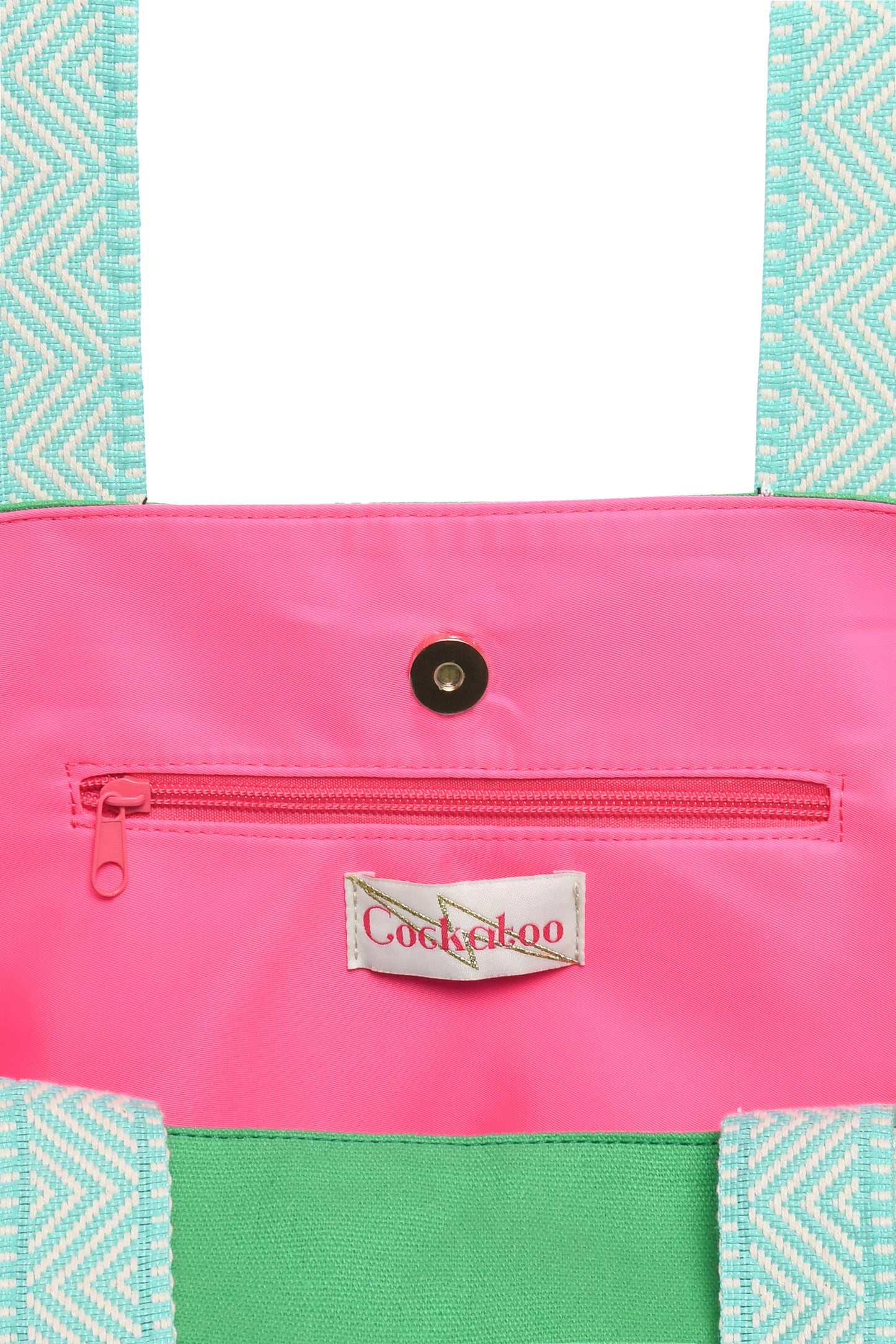 LARGE BRIGHT GREEN BEACH BAG