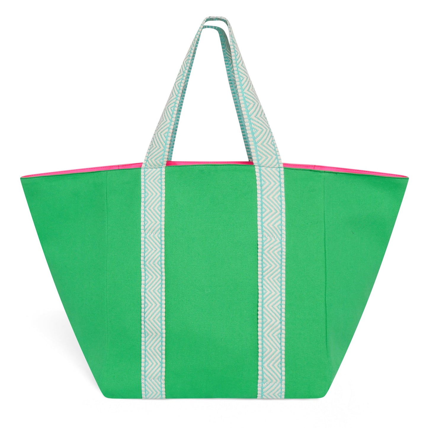 LARGE BRIGHT GREEN BEACH BAG
