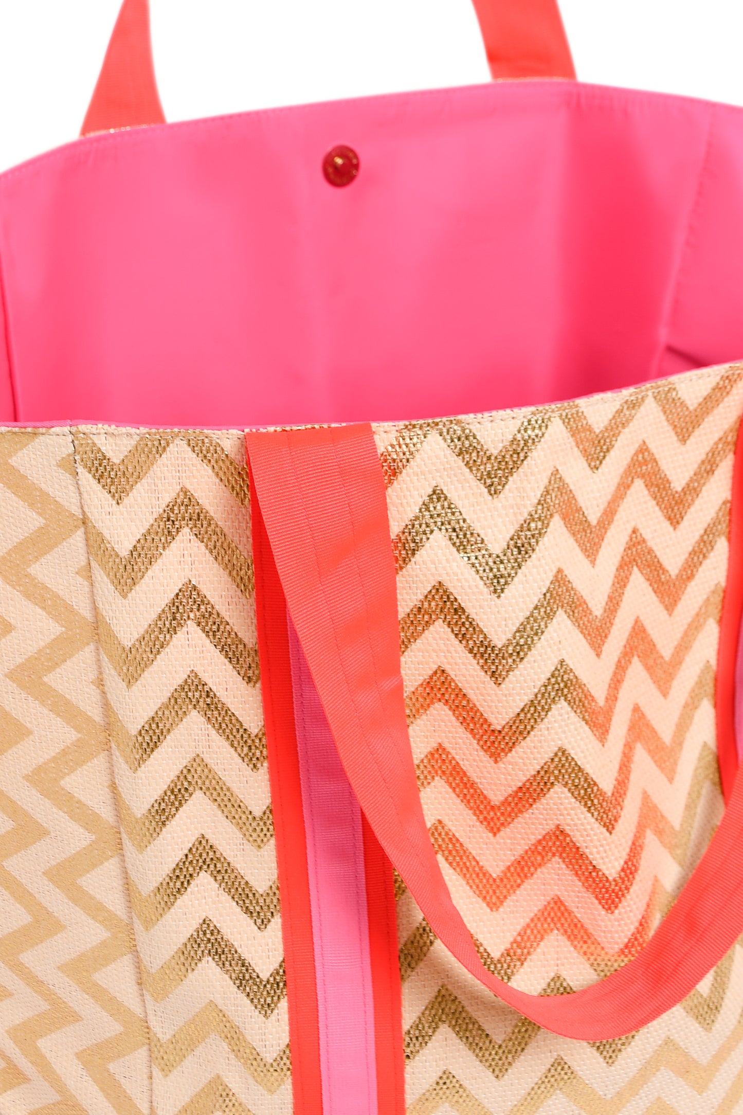 ZIG ZAG WITH PINK BEACH BAG