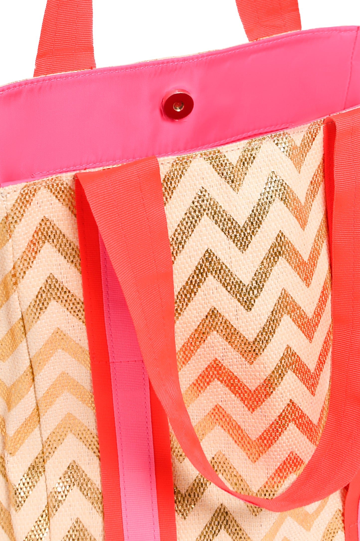 SMALL | KIDS GOLD ZIG-ZAG BEACH BAG