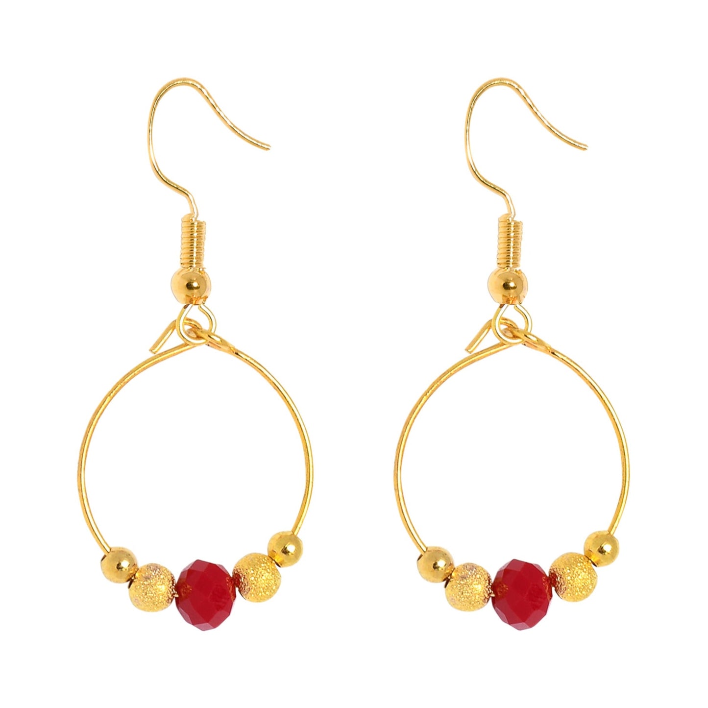 BIRDIE EARRINGS - FACETED RED Cockatoo