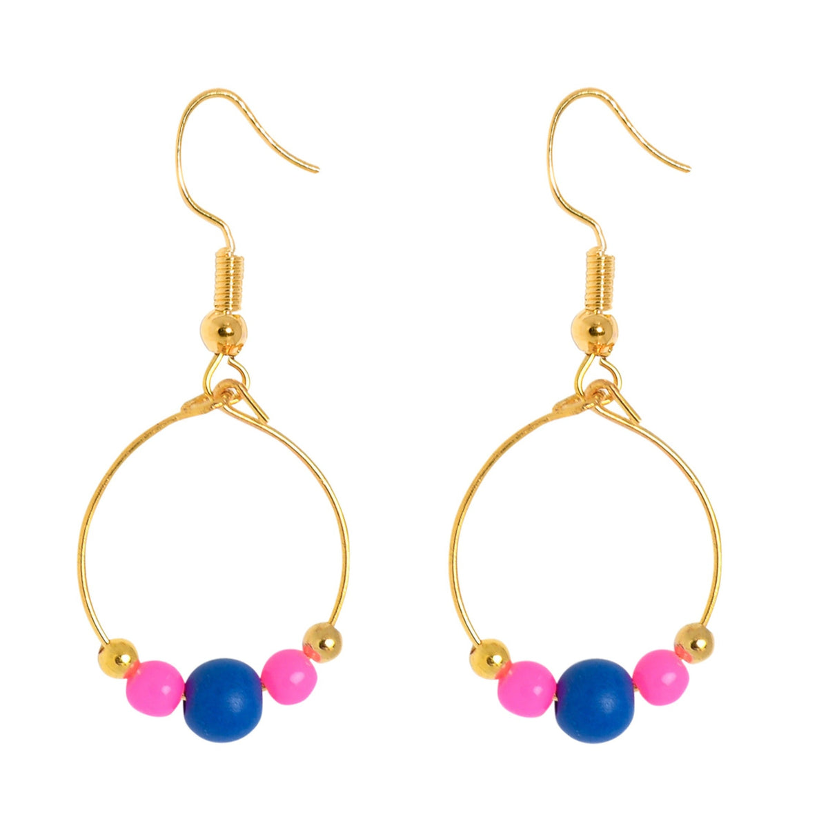 BOPPER EARRINGS - NAVY/PINK Cockatoo