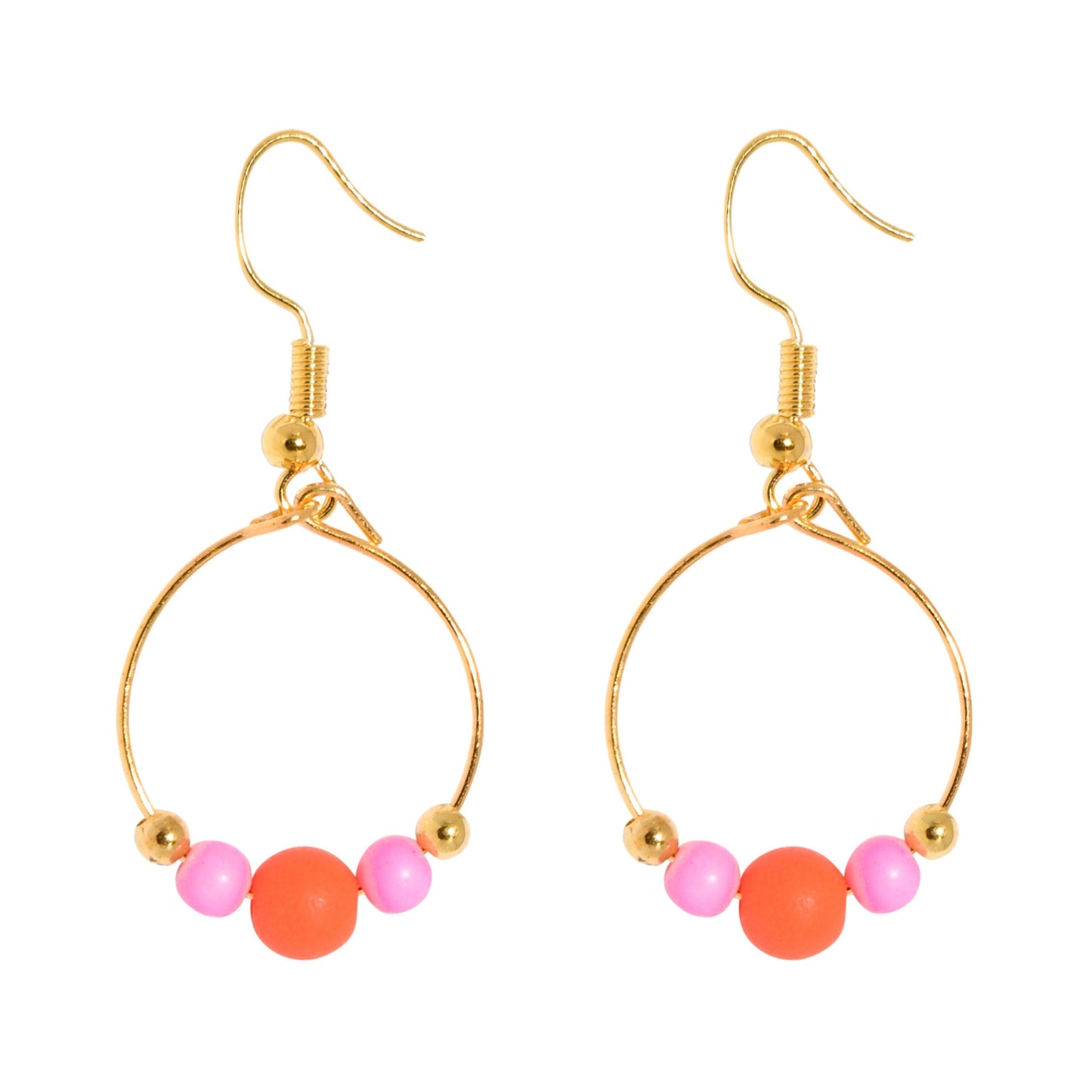 BOPPER EARRINGS - ORANGE/LIGHT PINK Cockatoo