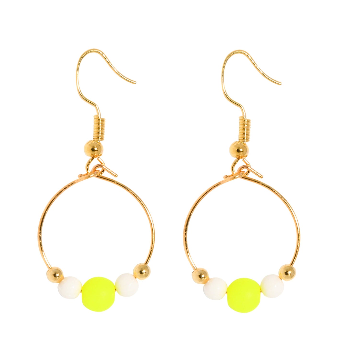 BOPPER EARRINGS - YELLOW/WHITE Cockatoo