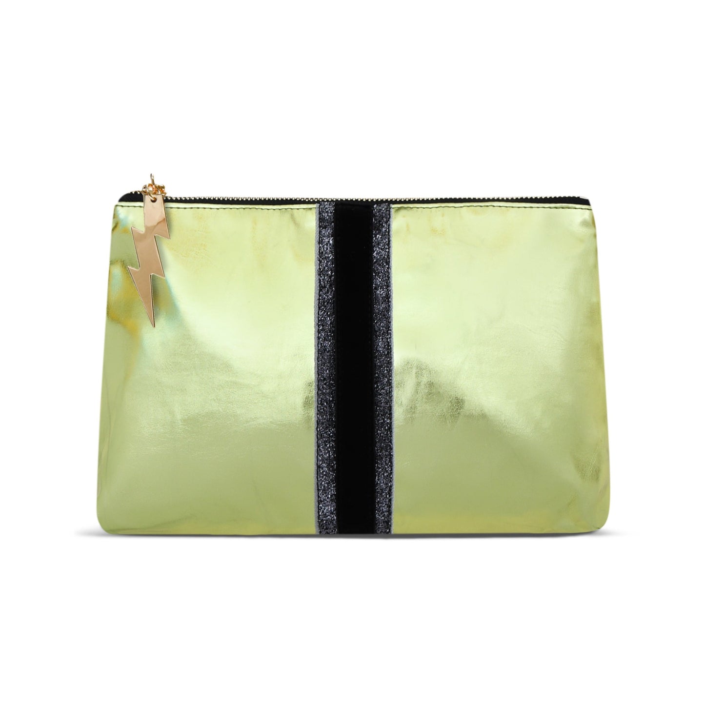 GREEN METALLIC CLUTCH BAG