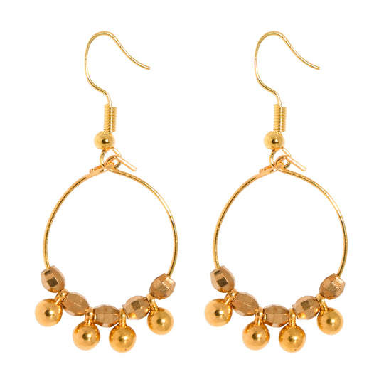 DINKIE EARRINGS - GOLD FACETED
