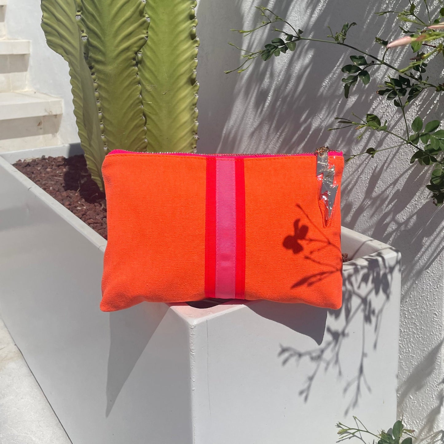 BRIGHT ORANGE CLUTCH