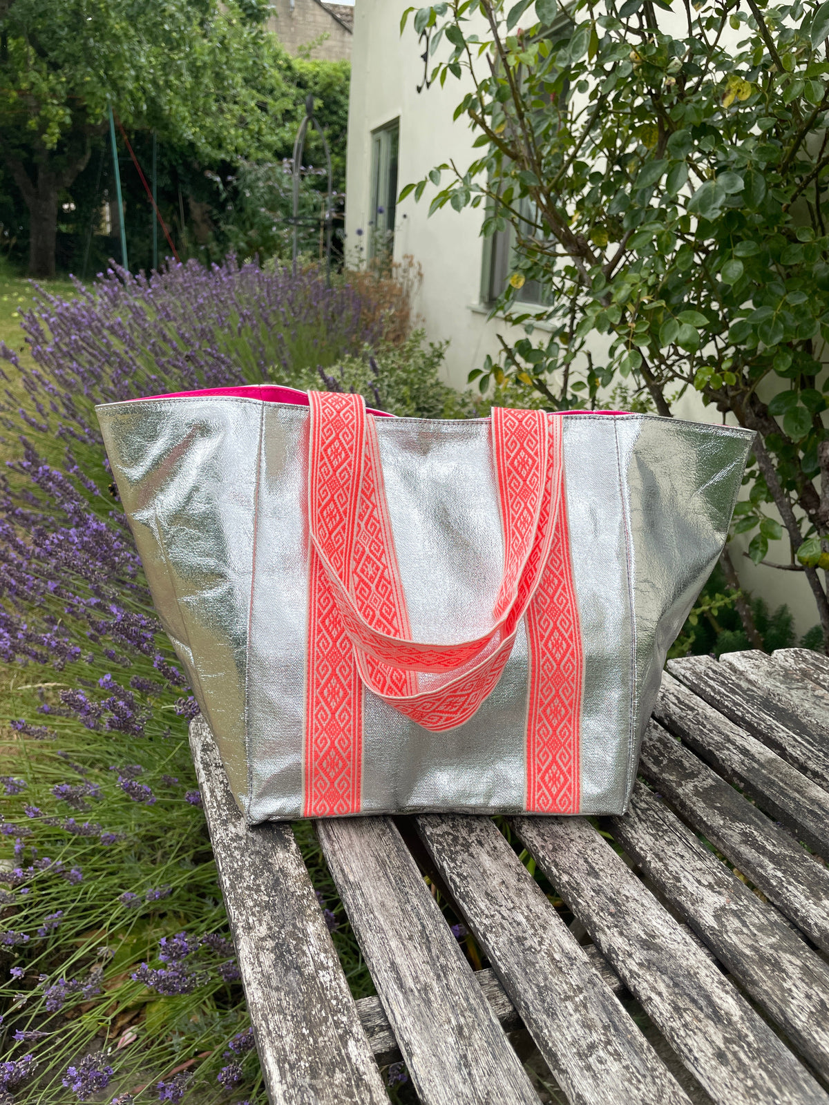 Small Kids Silver Beach Bag Cockatoo