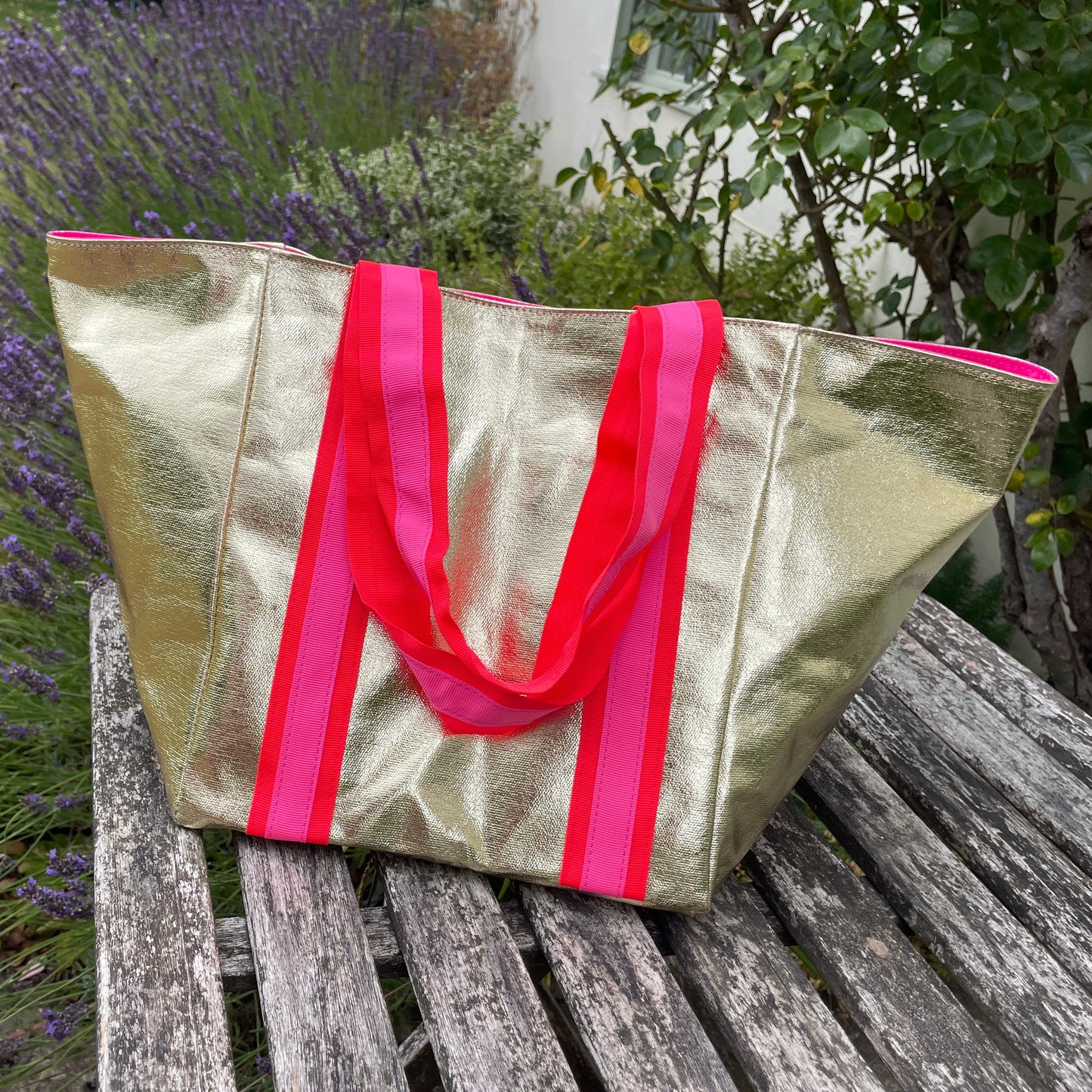 Small Kids Gold Beach Bag Cockatoo