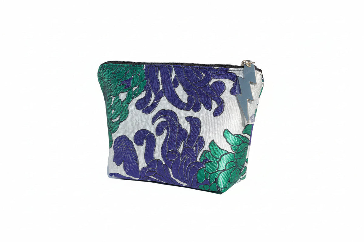 SMALL GIANT FLORAL PATTERN POUCH Cockatoo