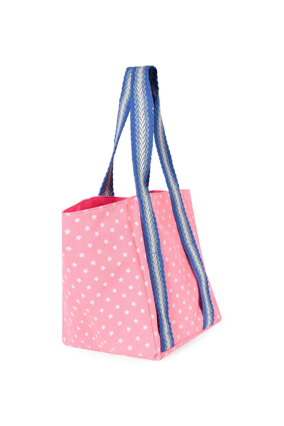 Small Kids Pink Starry Canvas Beach Bag Cockatoo