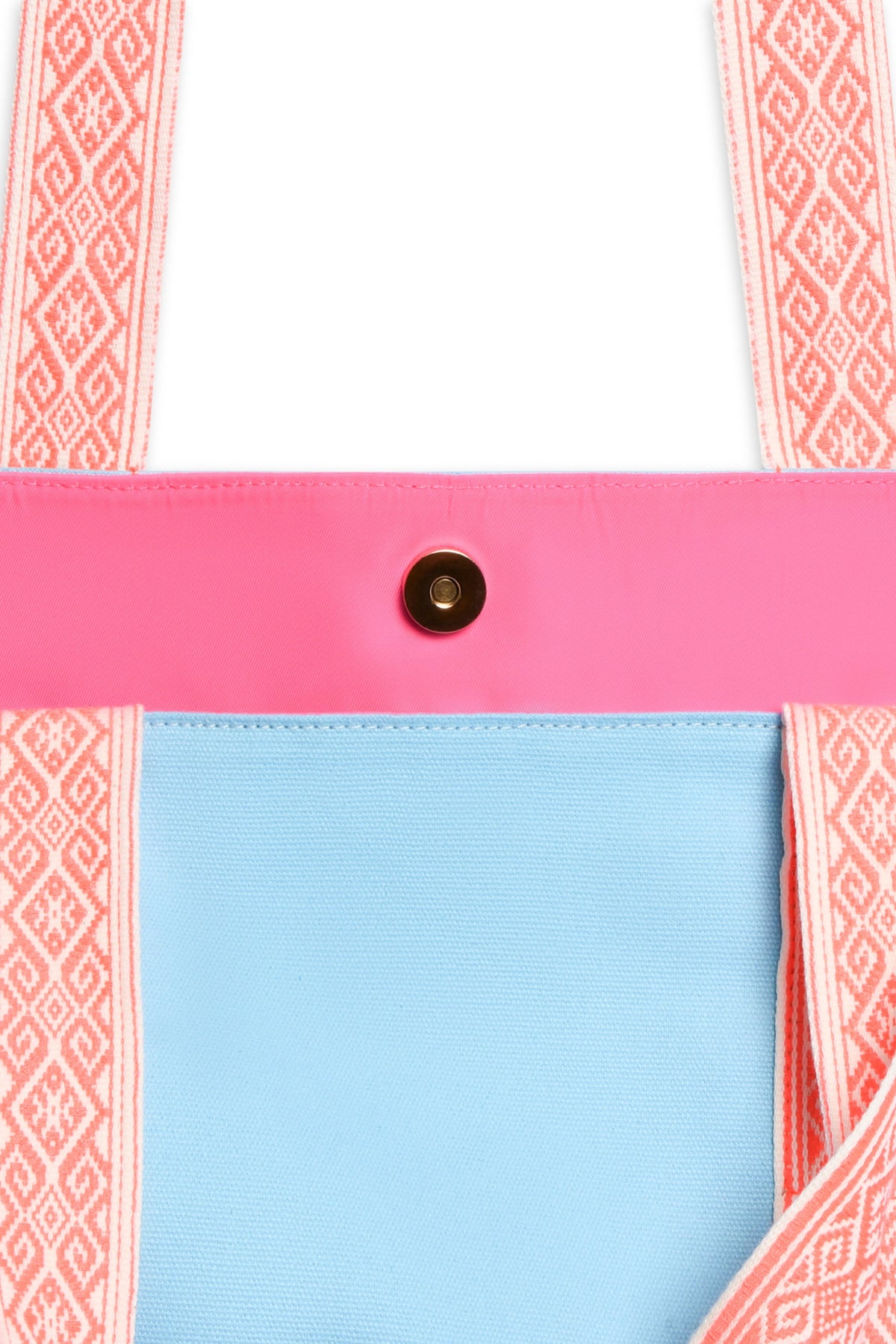 TURQUOISE COTTON CANVAS BEACH BAG Cockatoo
