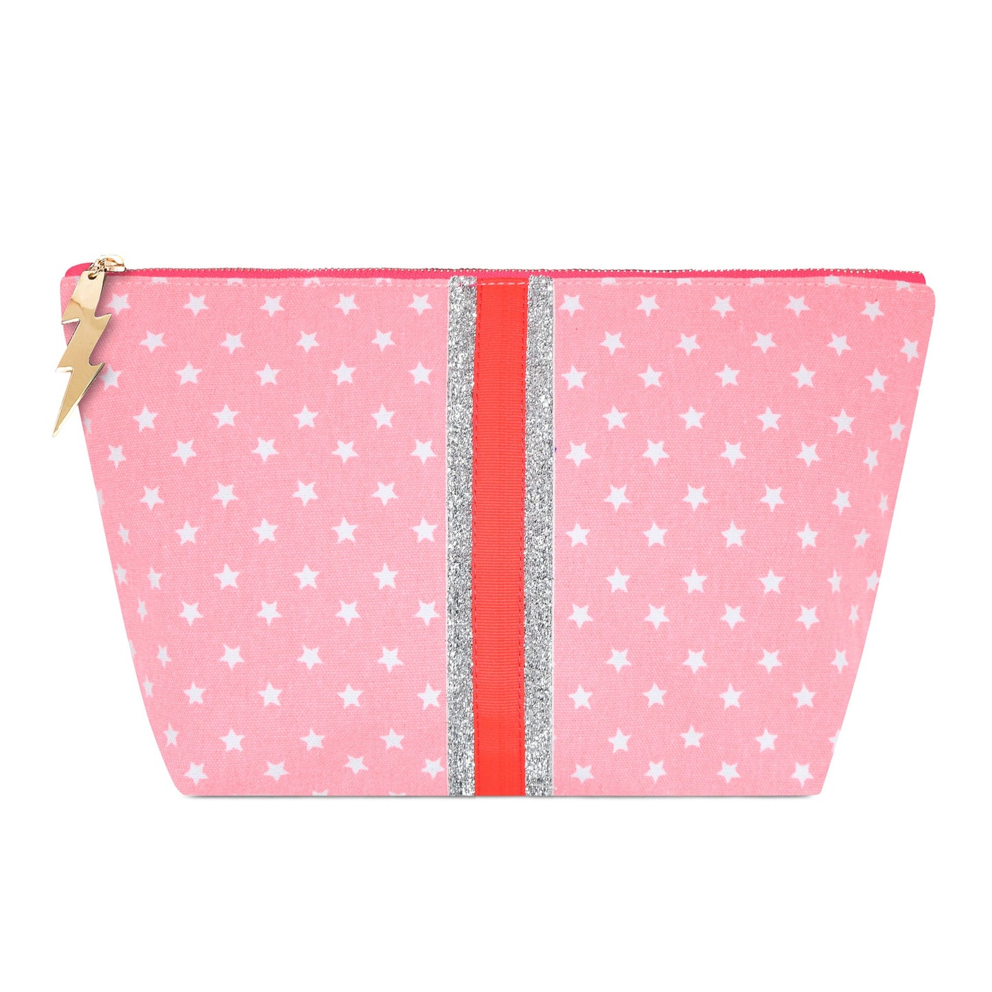 LARGE PINK STAR GLITTER BAG