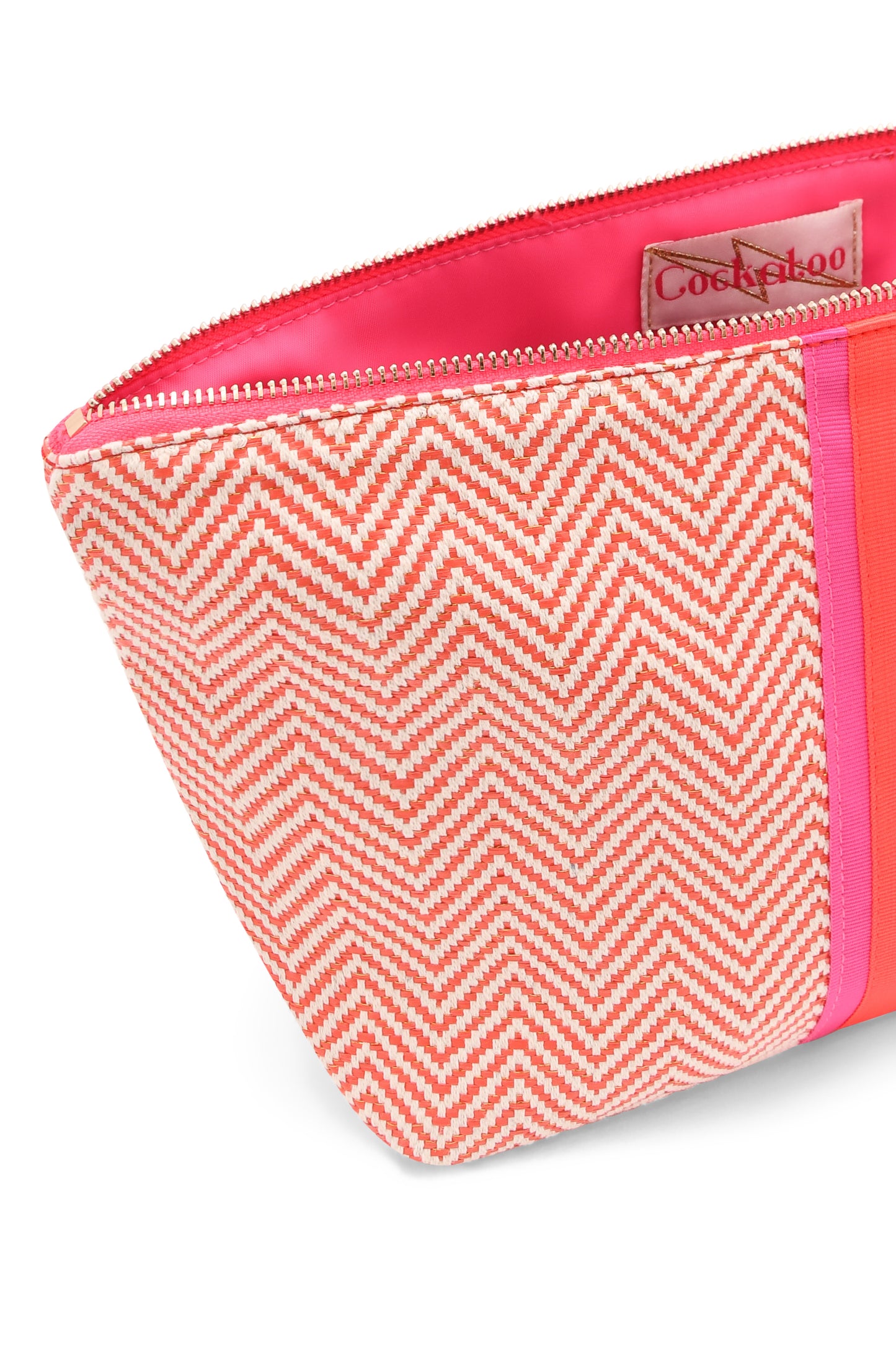 LARGE RED ZIG ZAG BAG POUCH
