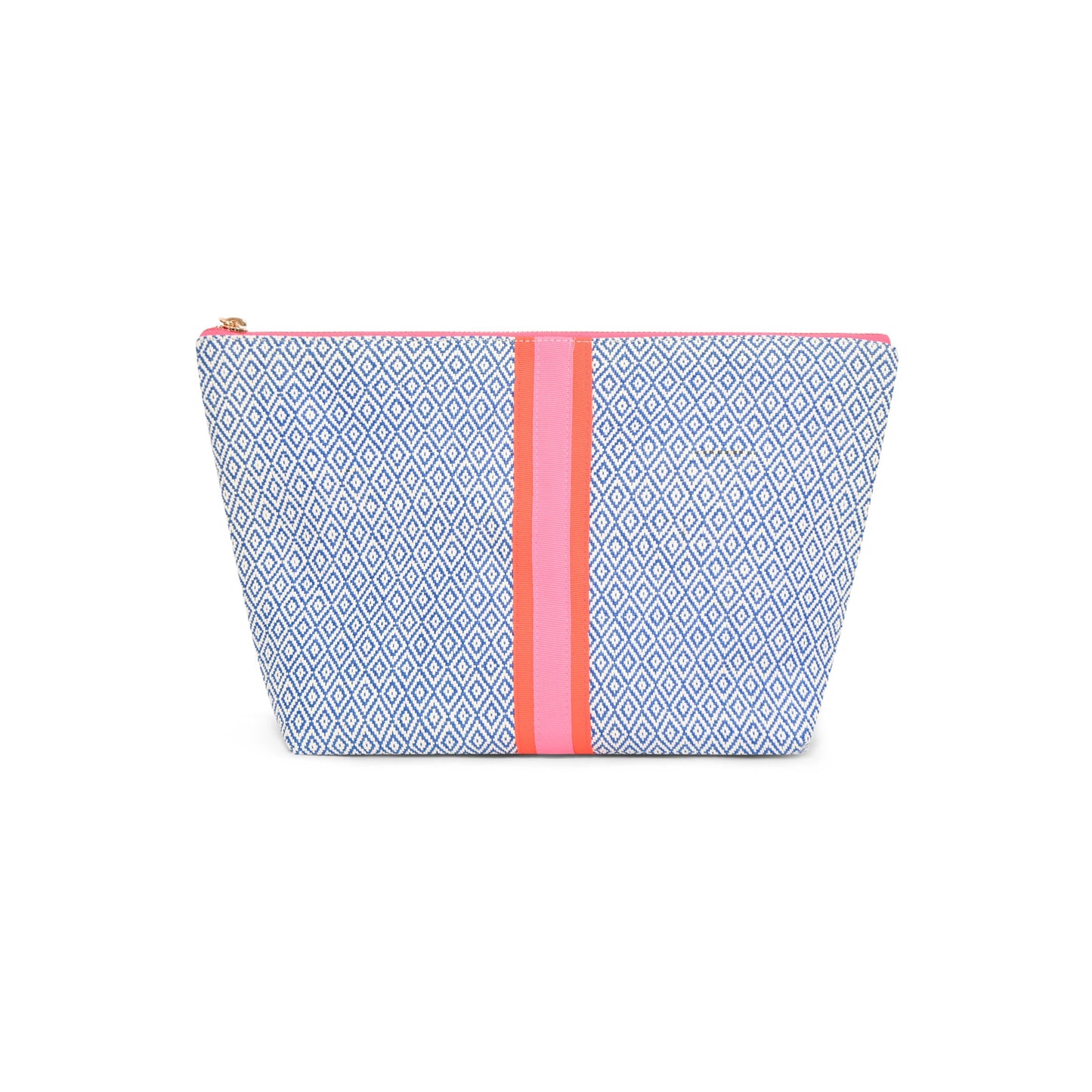 LARGE BLUE DIAMOND BAG with PINK