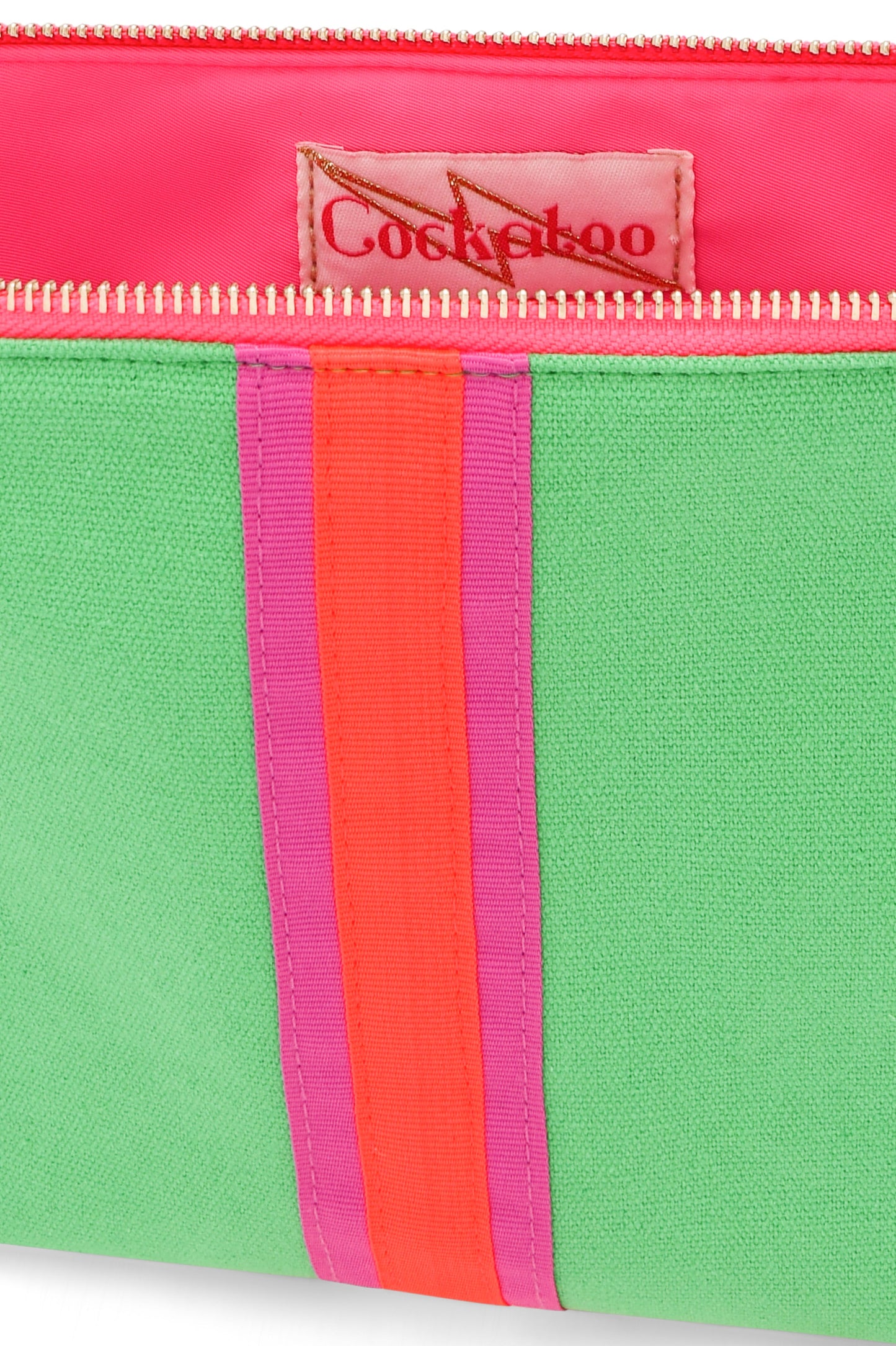LARGE LUCKY STRIPE BAG - EMERALD Cockatoo