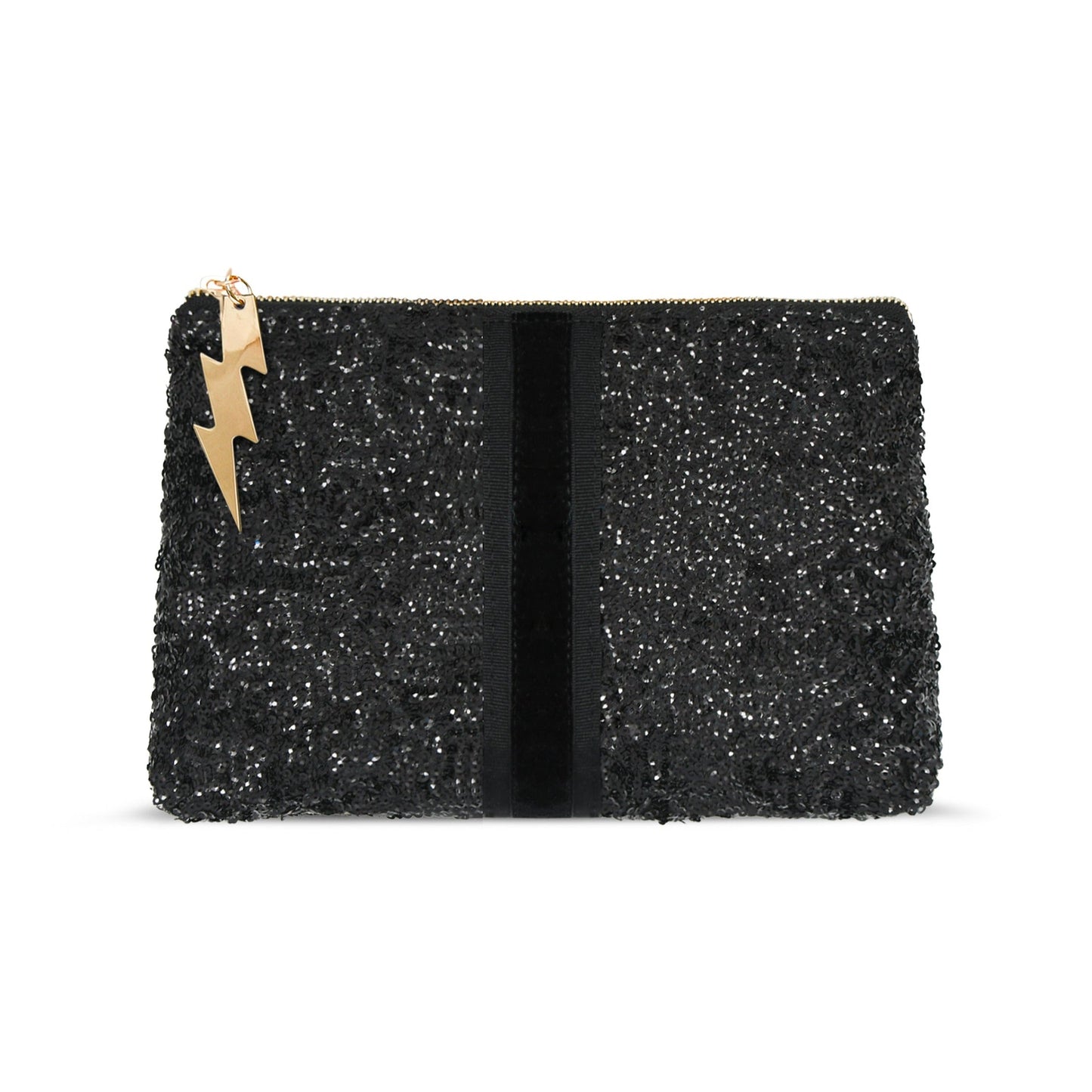 BLACK SEQUIN CLUTCH Cockatoo