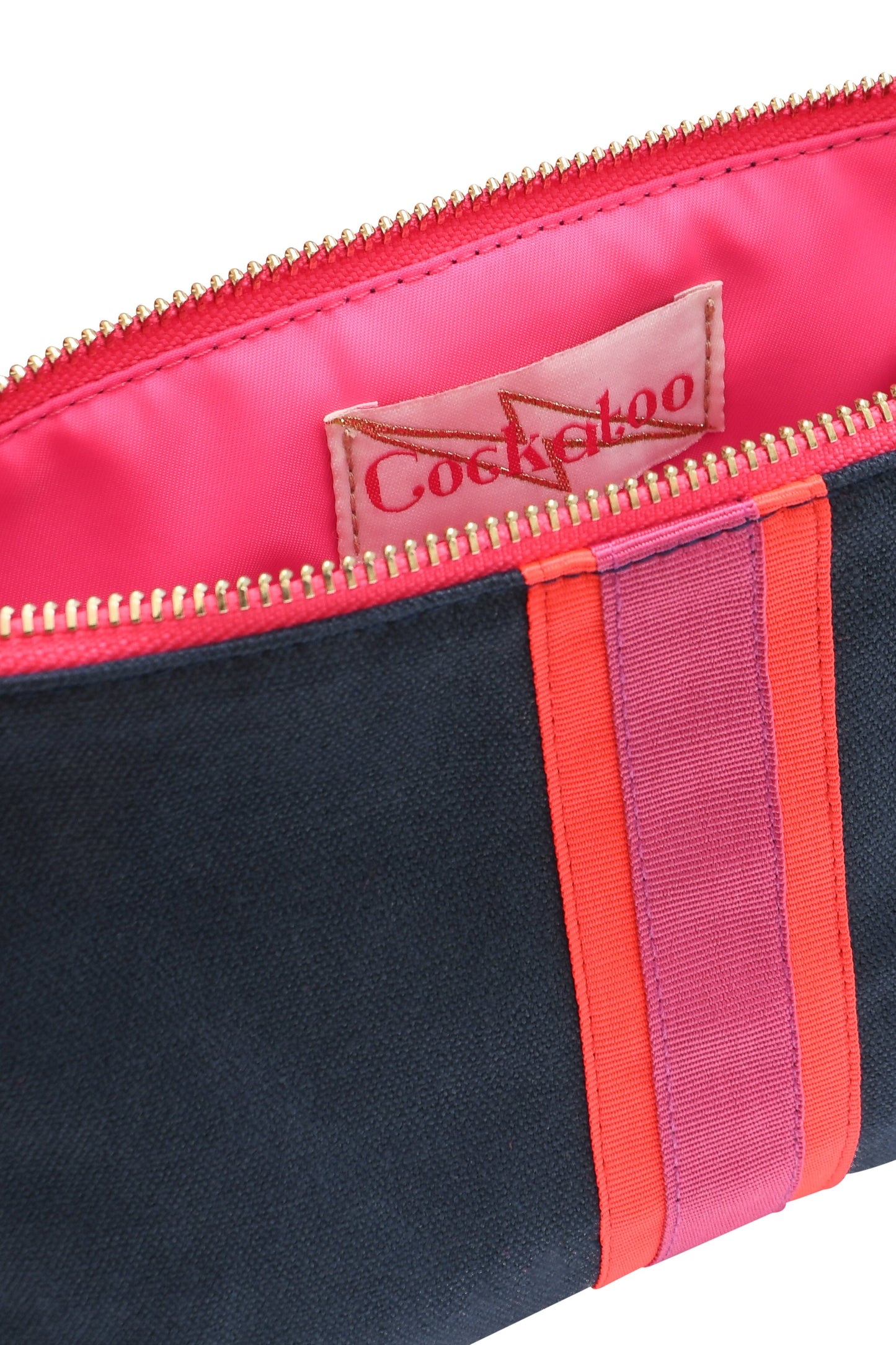 NAVY LUCKY STRIPE CLUTCH Cockatoo