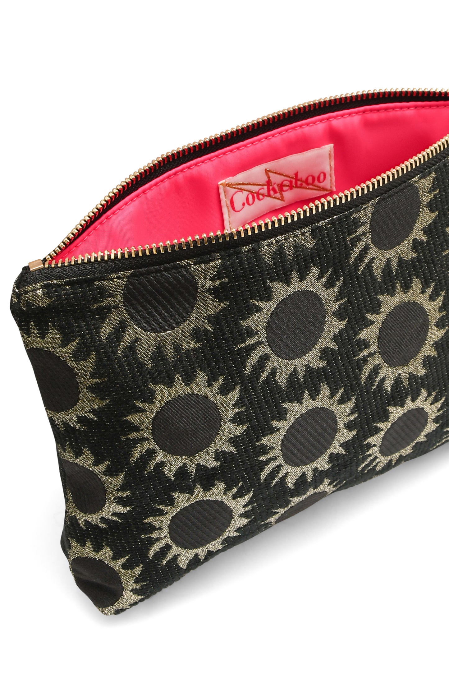 BLACK SUN WOVEN CLUTCH