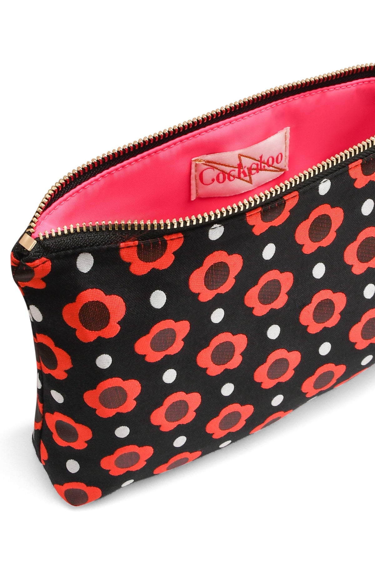 RETRO FLOWER WOVEN CLUTCH Cockatoo