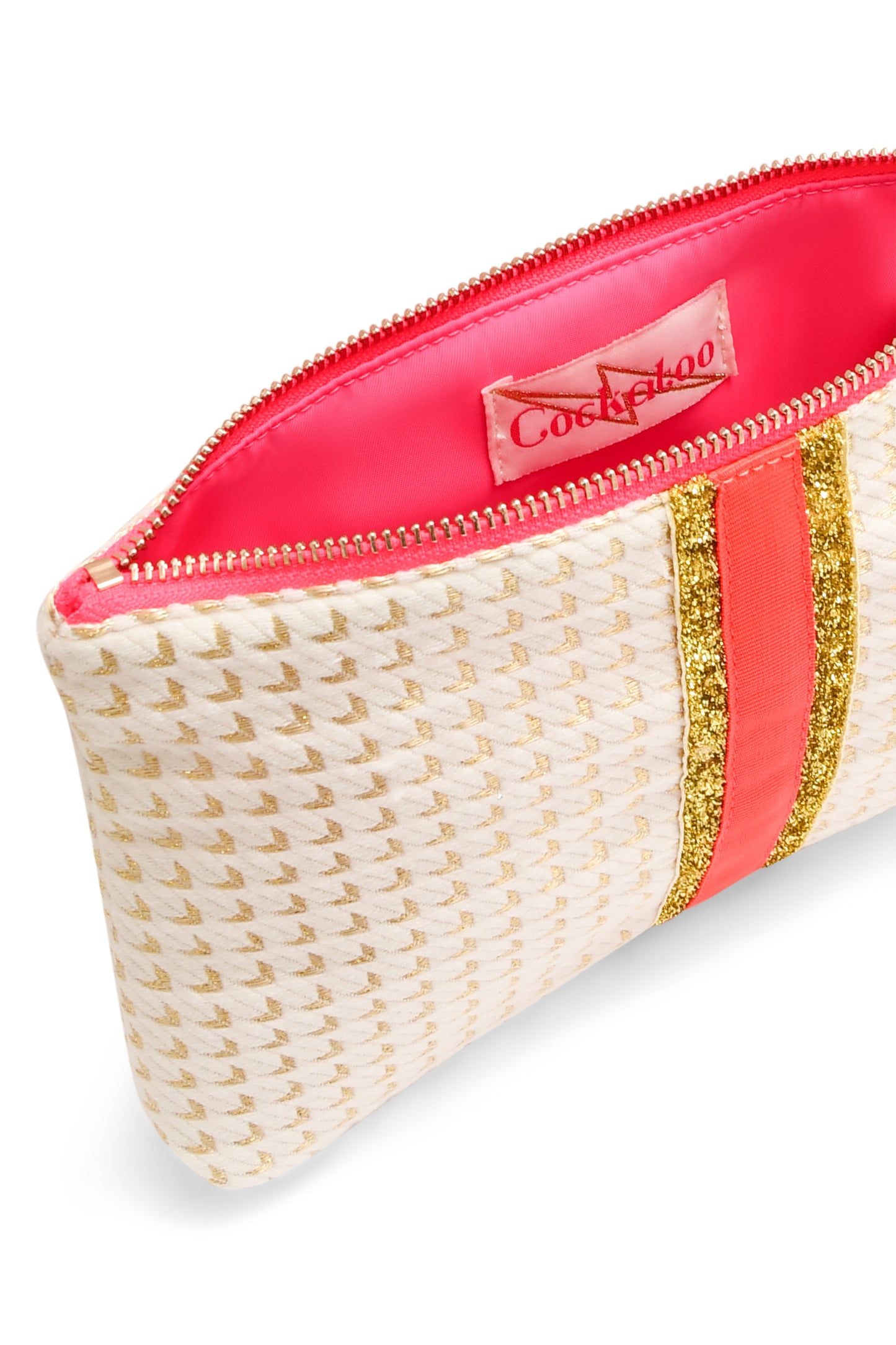 GOLDEN ARROW WOVEN CLUTCH