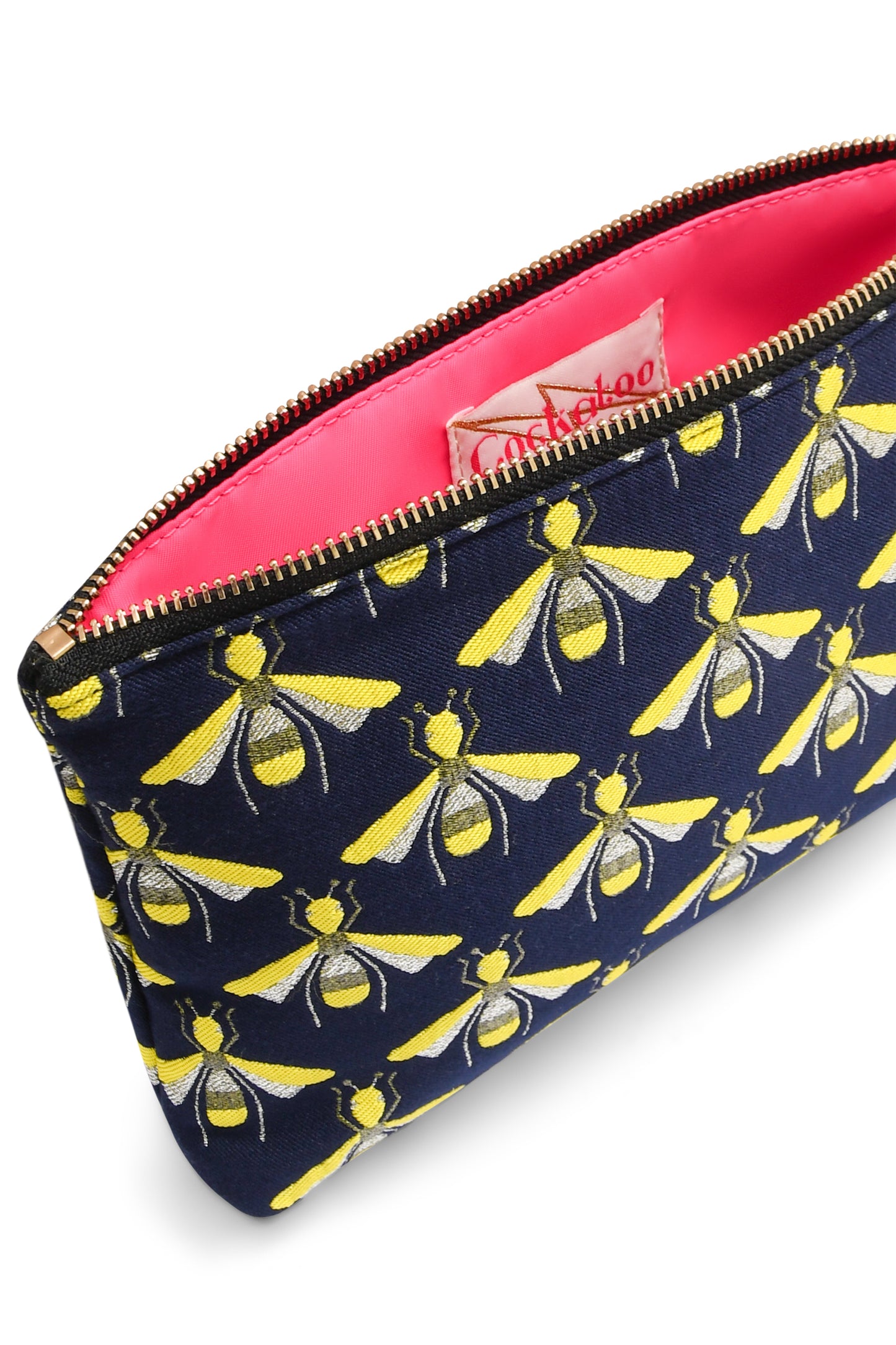 NAVY BEE WEAVE CLUTCH BAG
