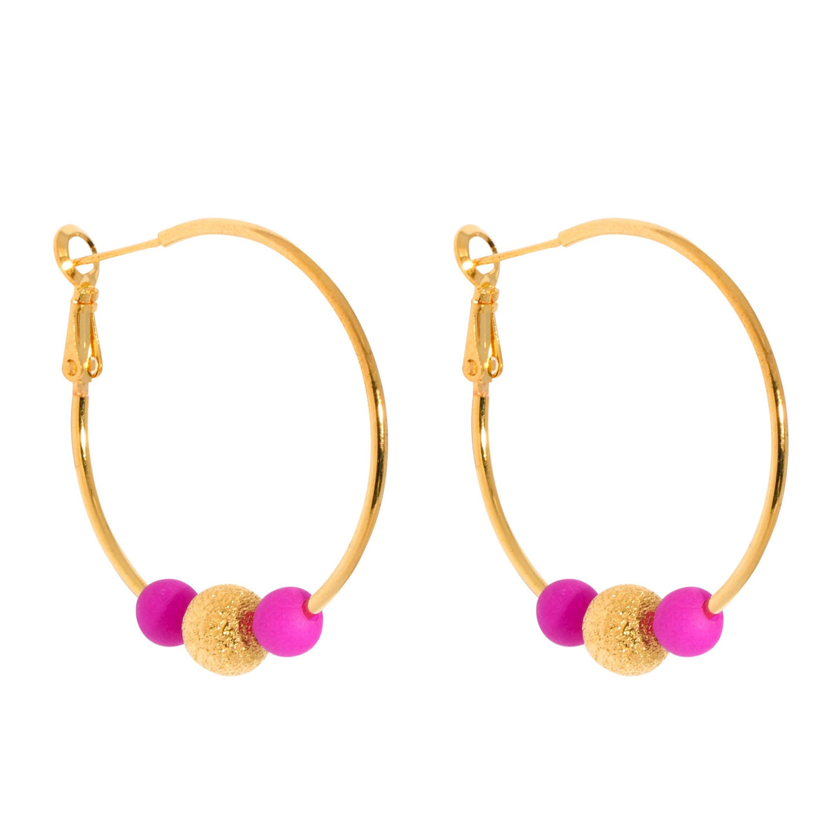 MEDIUM DISCO HOOPLA EARRINGS - PURPLE Cockatoo