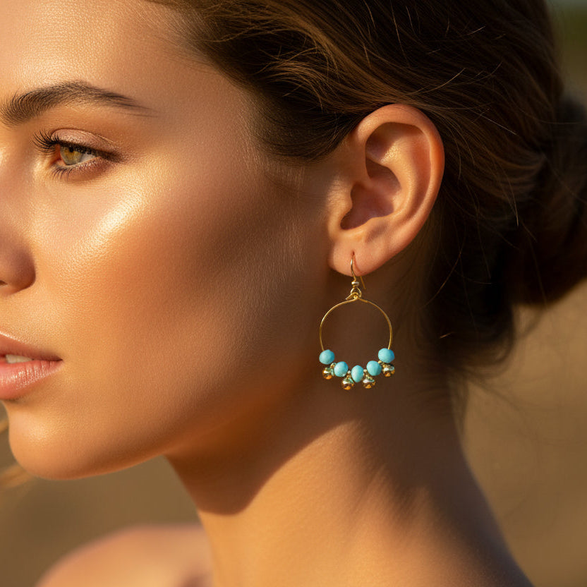 MINKY EARRINGS - TURQUOISE Cockatoo