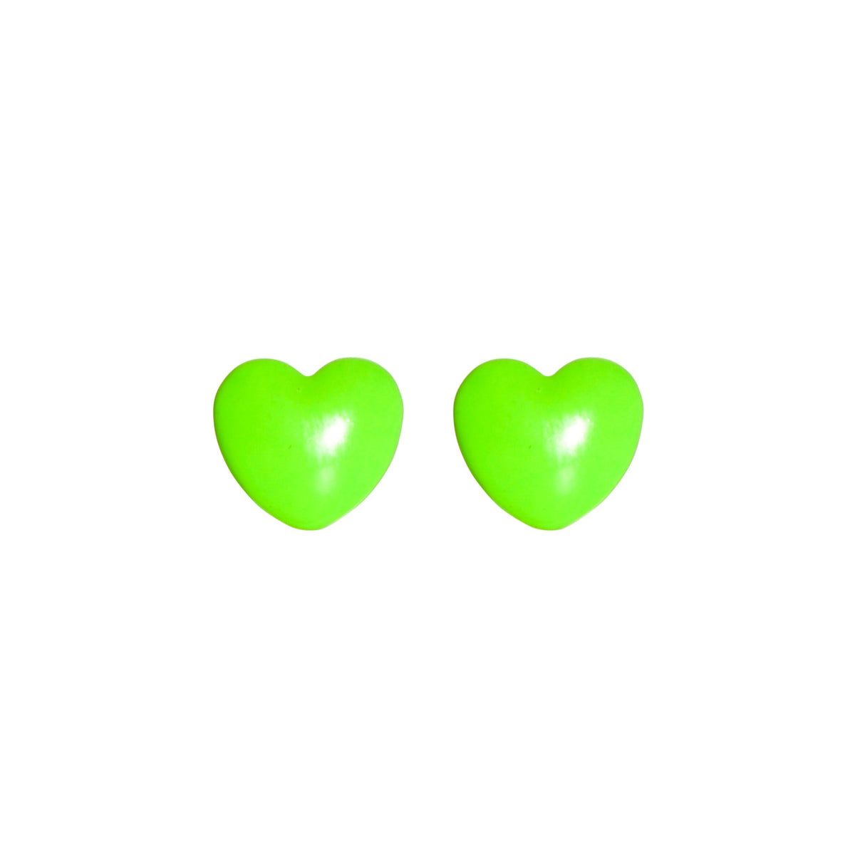 NEON GREEN HEART STUDS Cockatoo