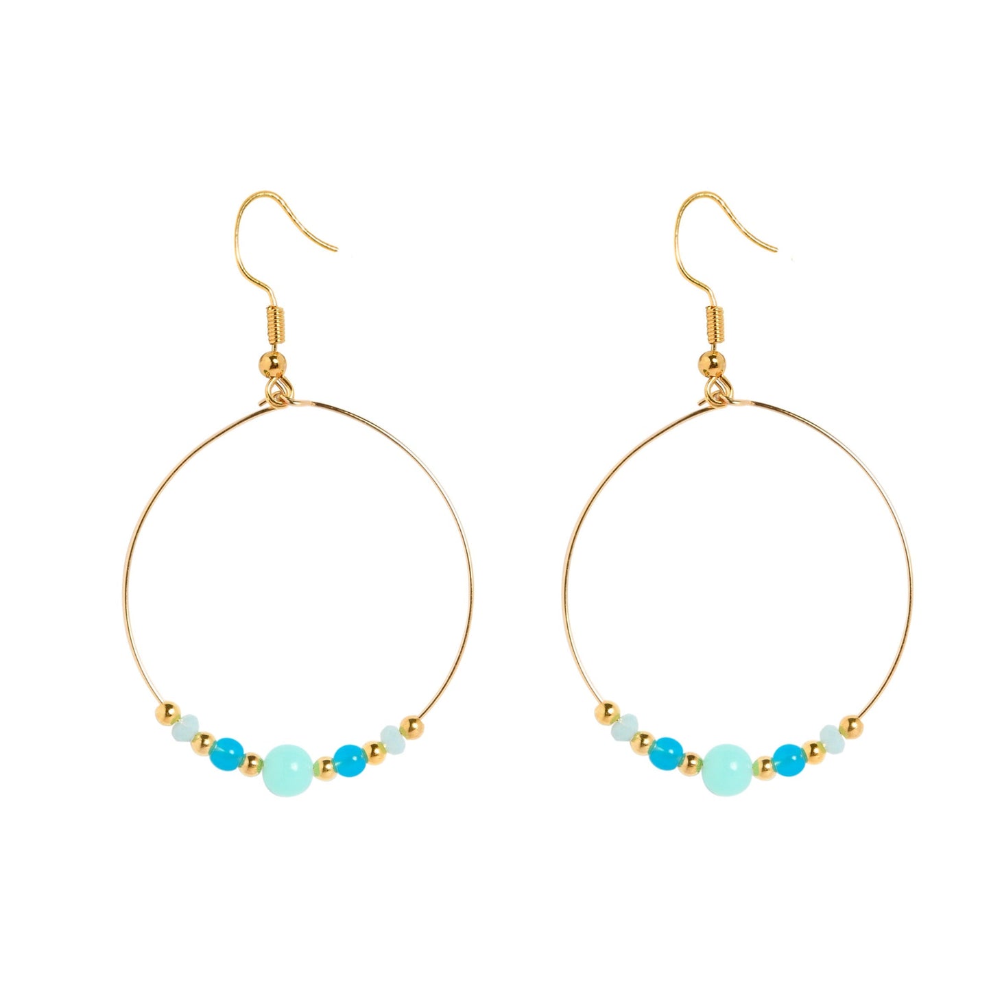 DELICATE DANGLE CIRQUE HOOPS - TURQUOISE Cockatoo