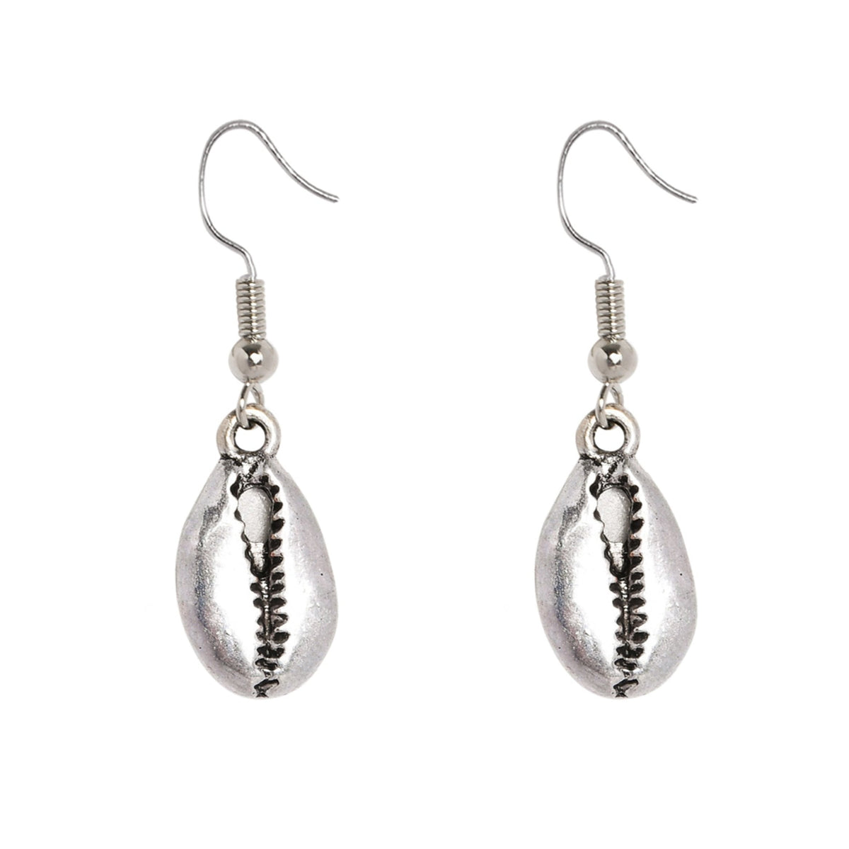 SILVER COWRIE DROPLET EARRINGS Cockatoo