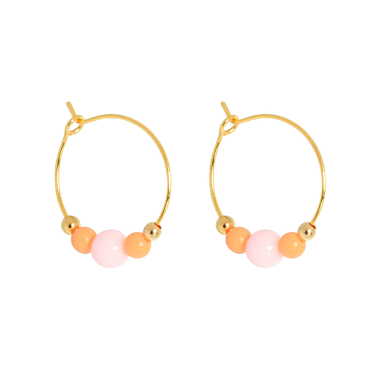 COLOURPOP EARRINGS - ORANGE/PALE PINK Cockatoo