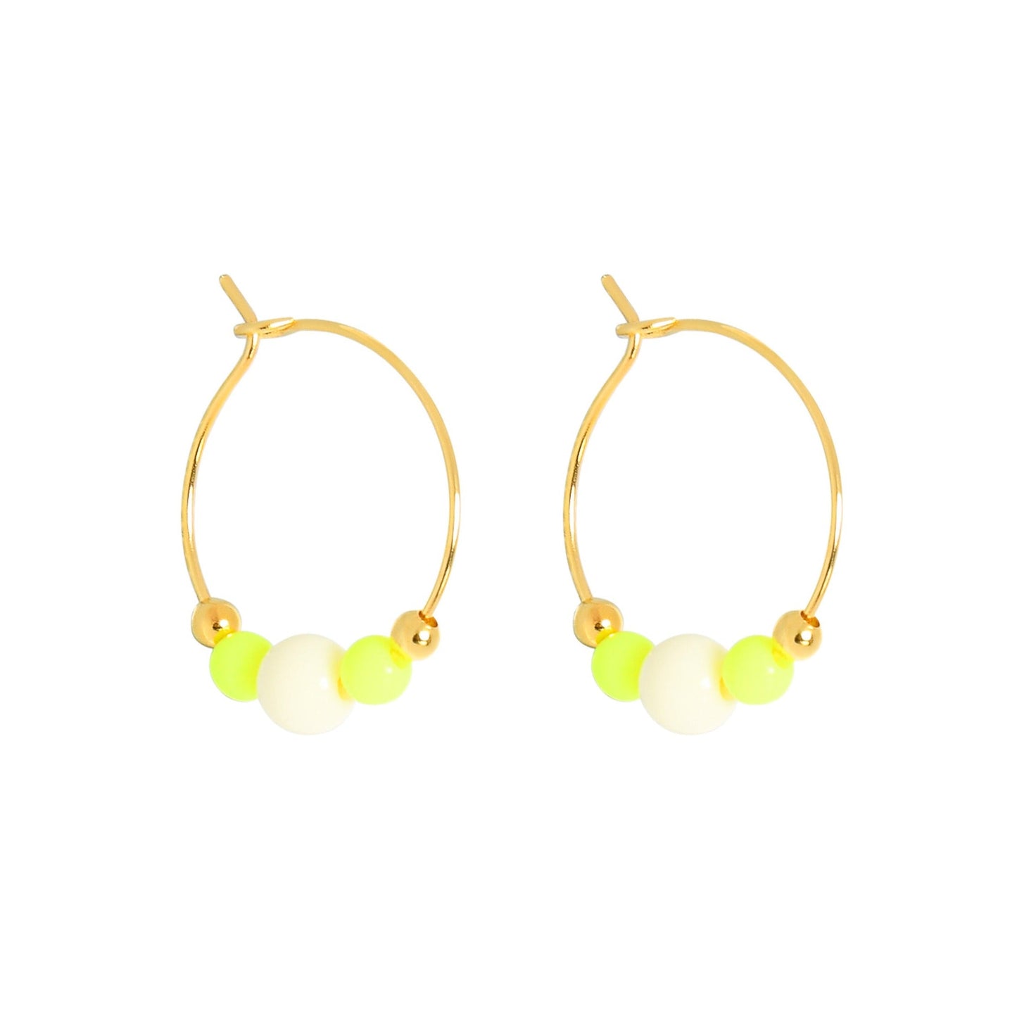 COLOURPOP EARRINGS - YELLOW/WHITE Cockatoo