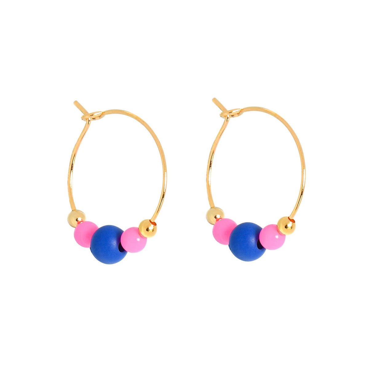 COLOURPOP EARRINGS - PINK/NAVY Cockatoo