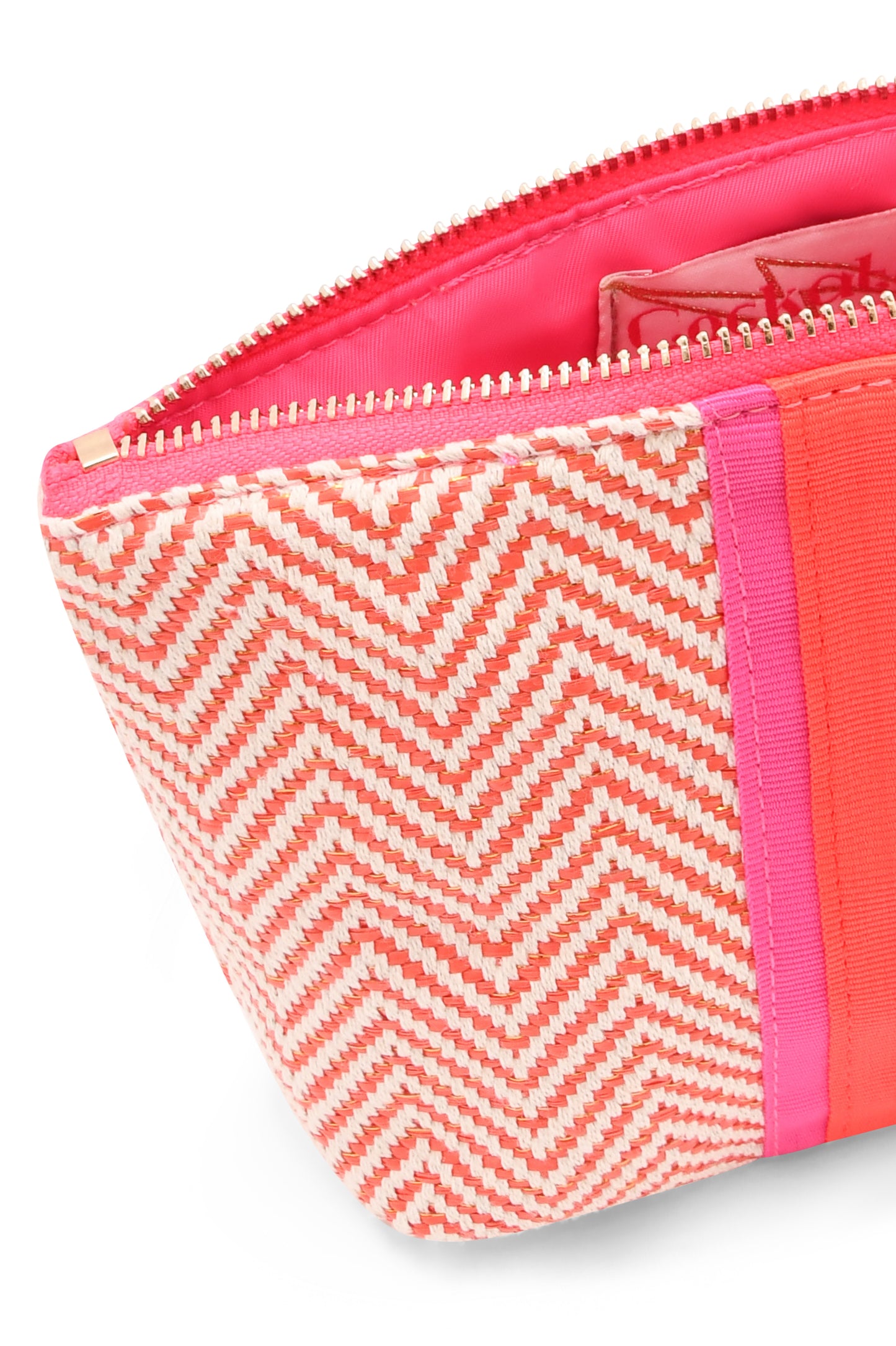 SMALL RED ZIG ZAG BAG