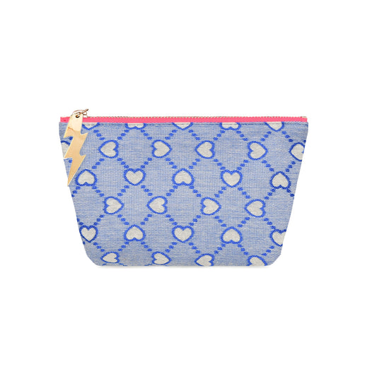 SMALL BLUE LOVE HEART BAG