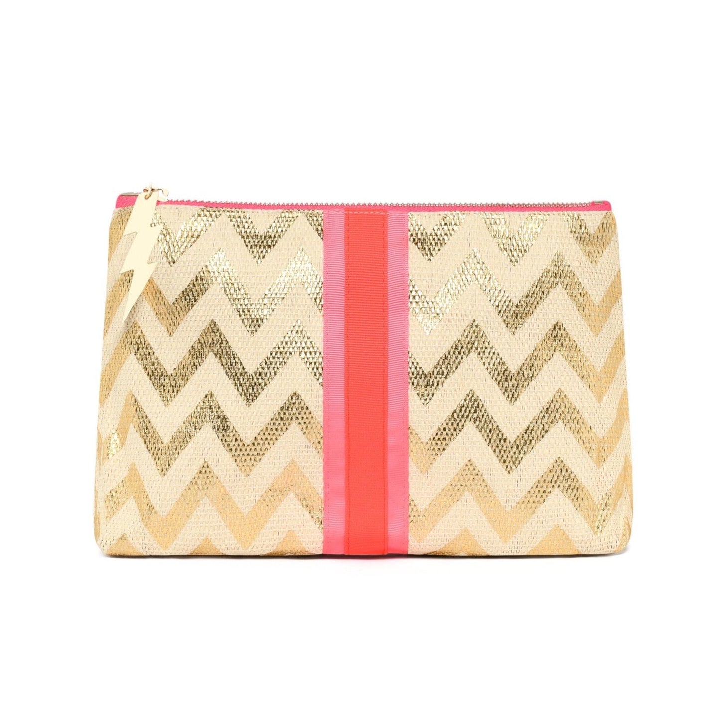 GOLD ZIG ZAG CLUTCH