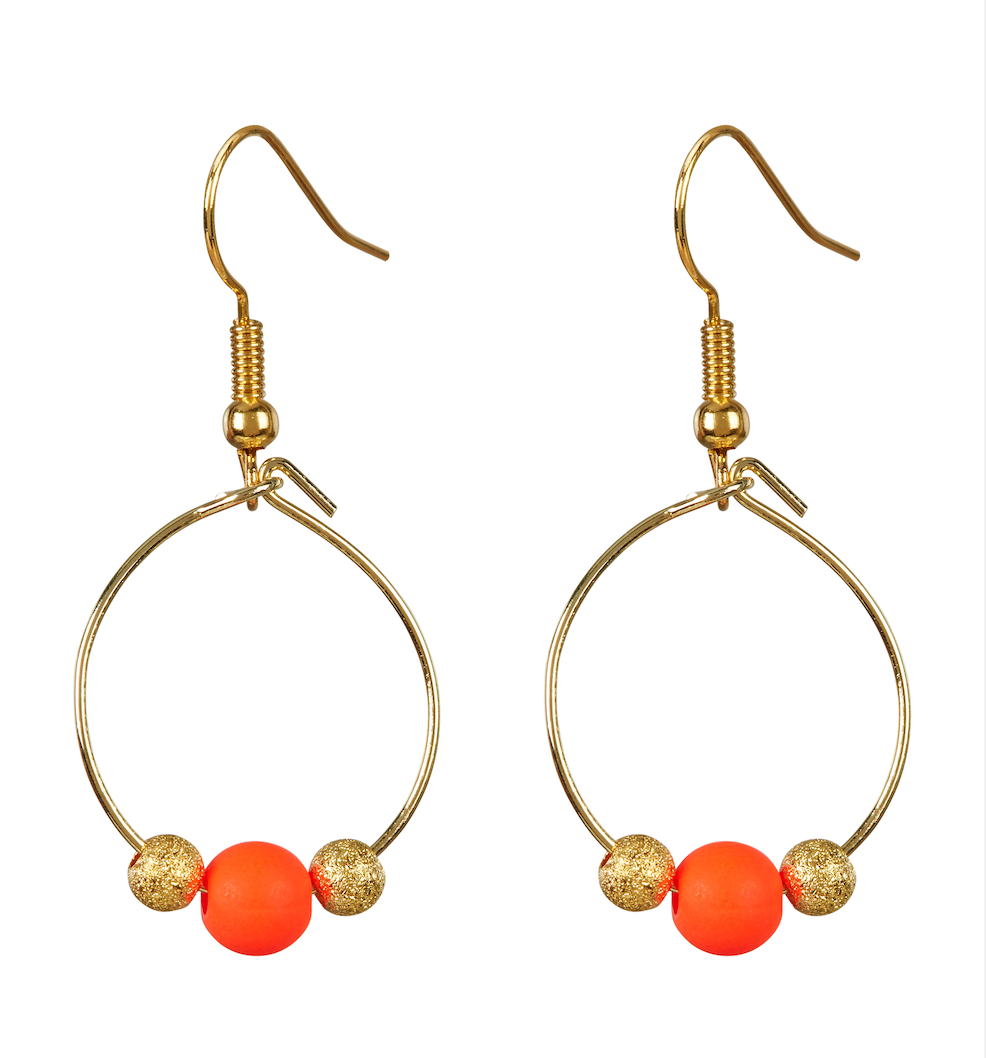 BIRDIE EARRINGS - ORANGE - Cockatoo