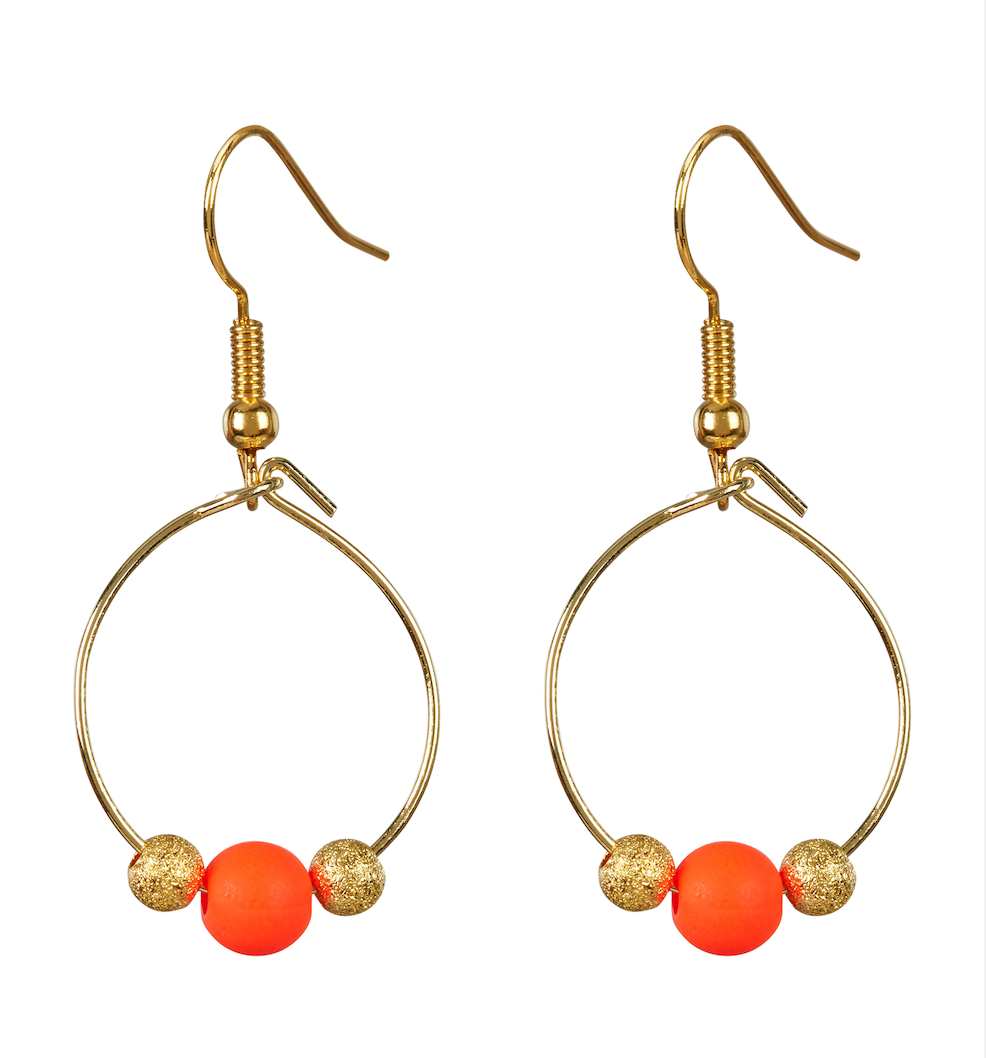 BIRDIE EARRINGS - ORANGE