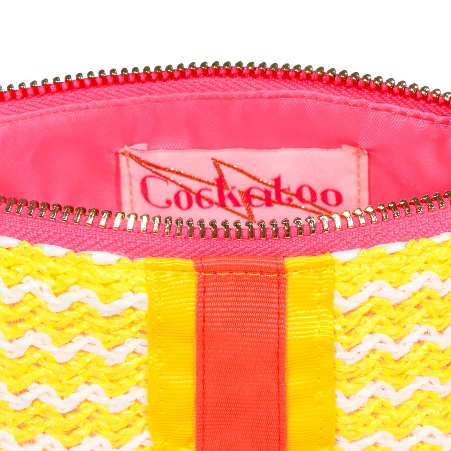 Small Yellow Wiggle Weave Bag - Cockatoo