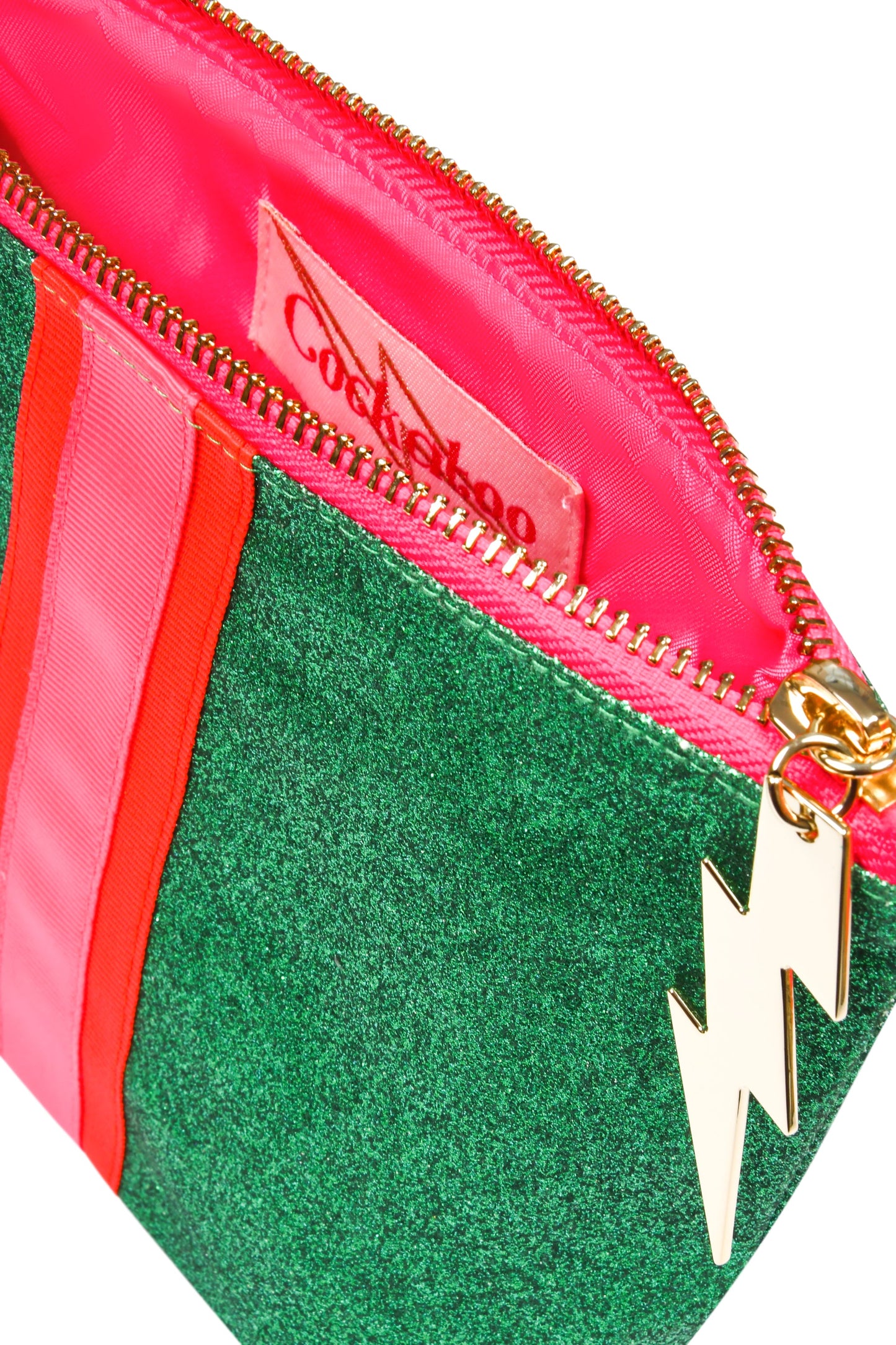 SMALL SUMMER GREEN GLITTER BAG - Cockatoo