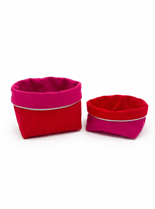 REVERSIBLE STORAGE POT | RED/PINK