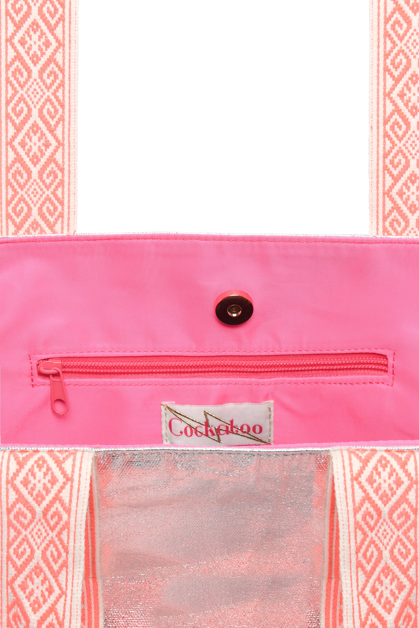 SHEENY SILVER BEACH BAG