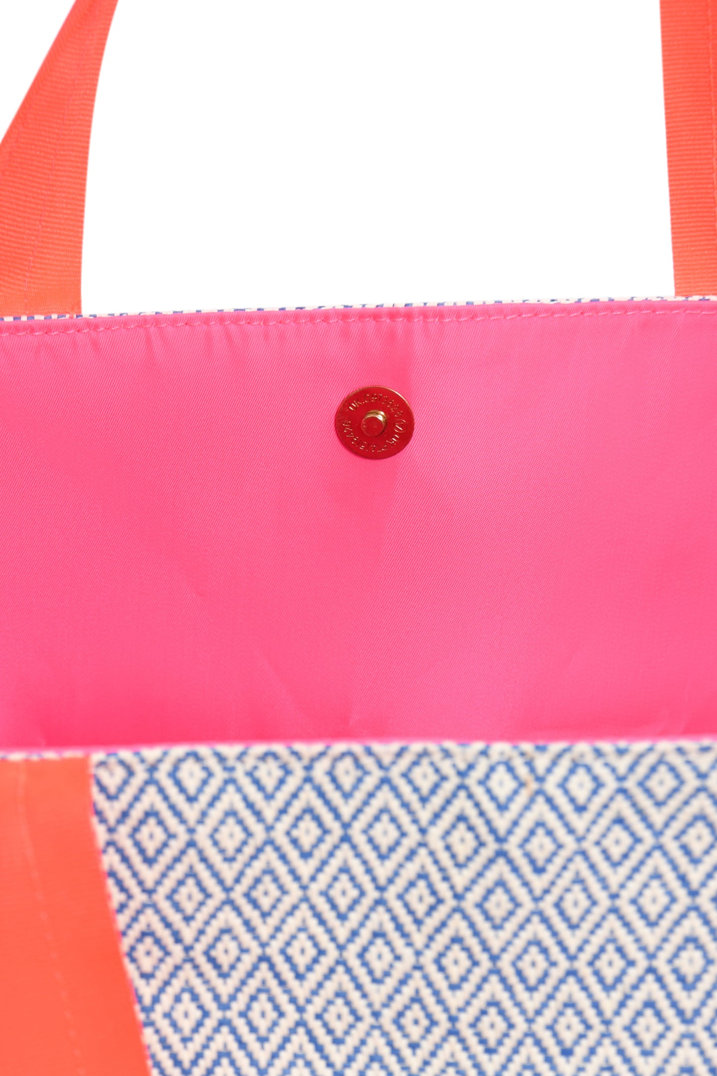 DIAMOND WEAVE  BEACH BAG - BLUE