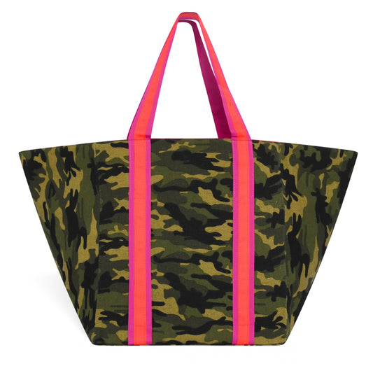 LARGE CAMO BEACH BAG