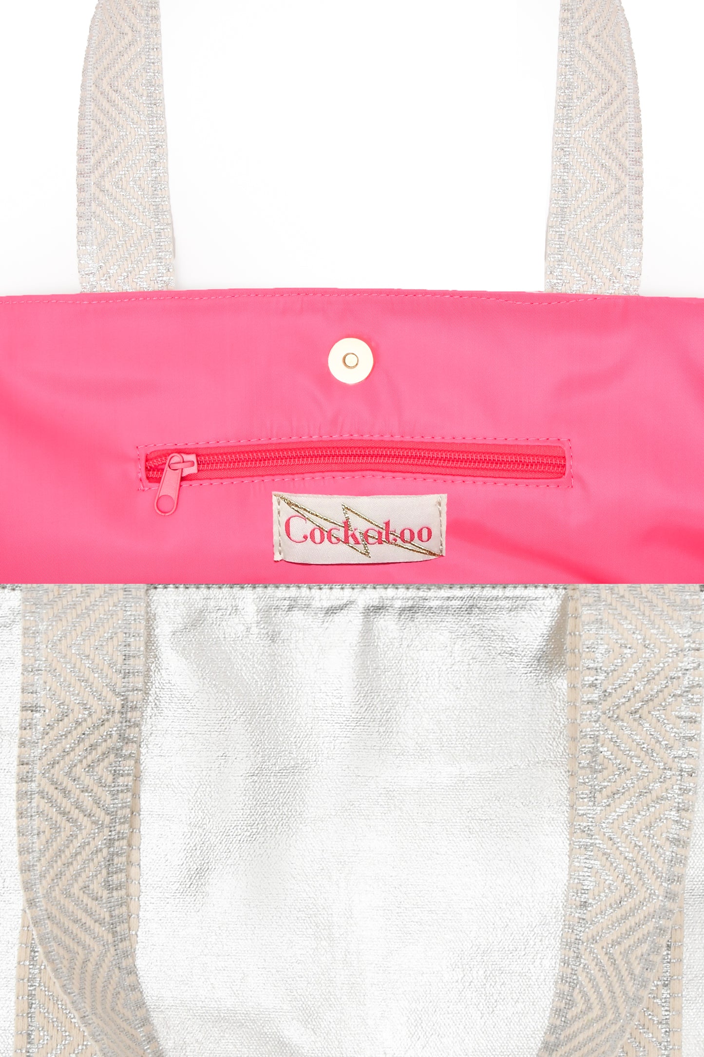 SHEENY SILVER TOTE BAG