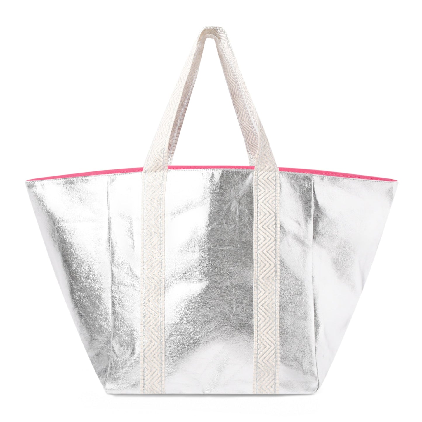 SHEENY SILVER TOTE BAG