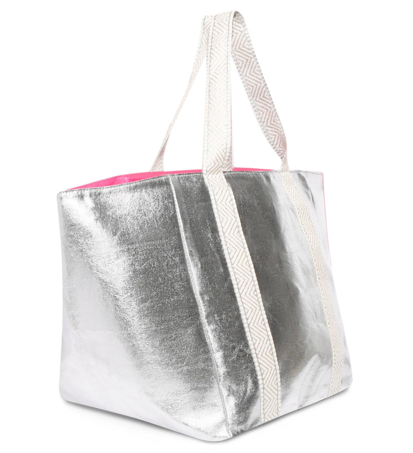 SHEENY SILVER TOTE BAG