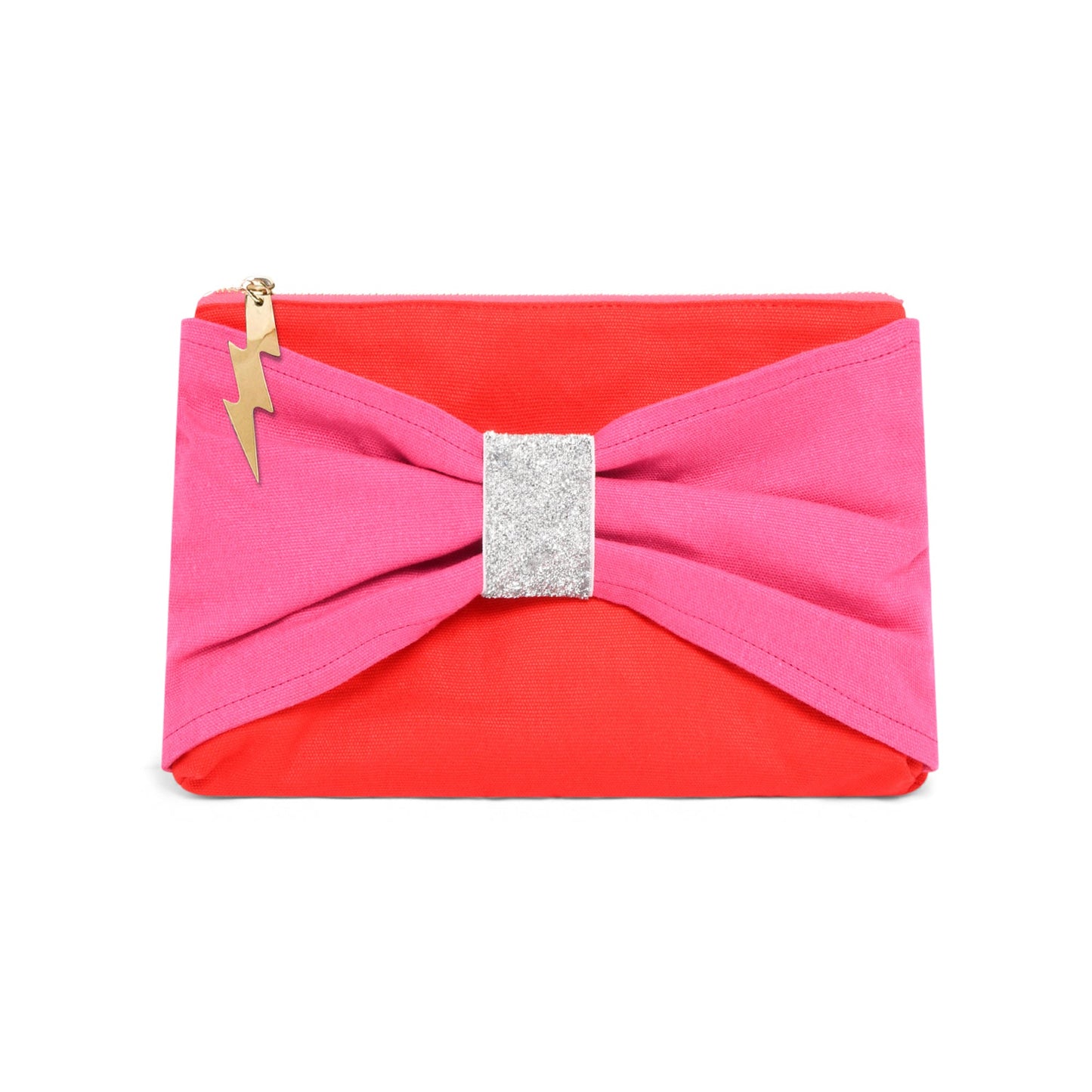 RED/PURPLE BOW CLUTCH